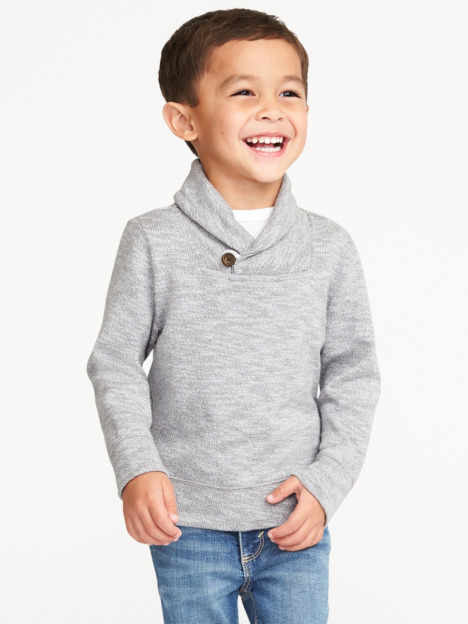 Marled ShawlCollar Pullover for Toddler Boys Old Navy