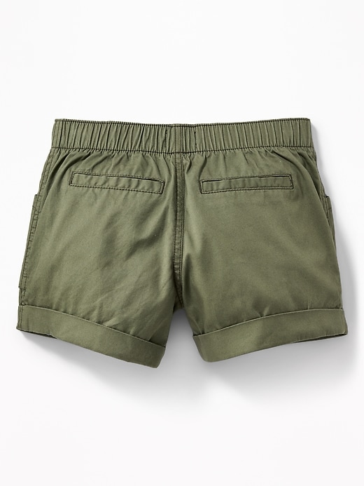 View large product image 2 of 3. Twill Utility Pull-On Shorts for Girls