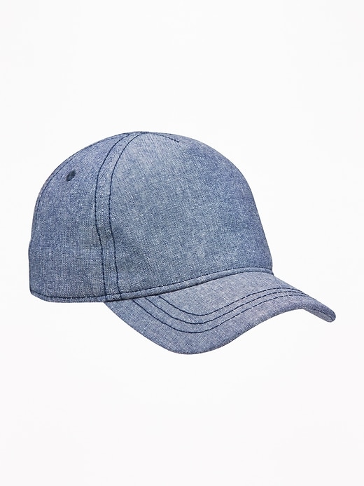 View large product image 1 of 1. Chambray Baseball Cap for Baby