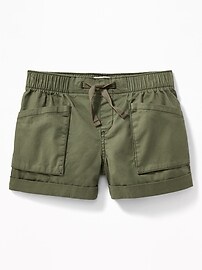 View large product image 3 of 3. Twill Utility Pull-On Shorts for Girls