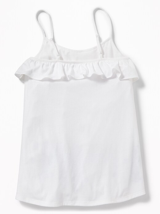 View large product image 2 of 3. Ruffle-Yoke A-Line Floral Cami for Girls