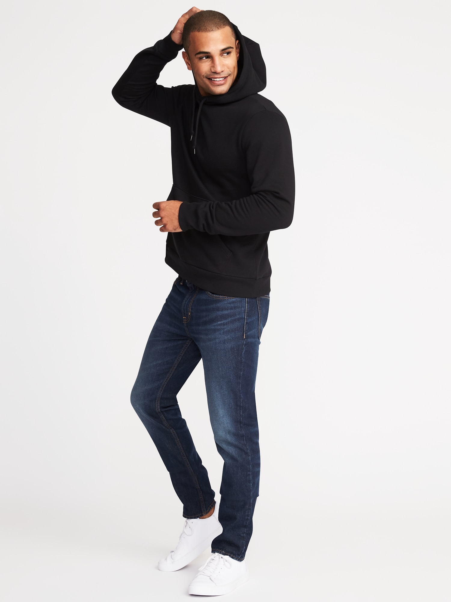 Men Navy Old Hoodie Classic | for Pullover