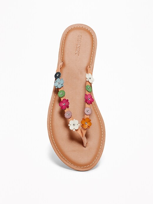 Image number 3 showing, Flower-Applique Capri Sandals for Women