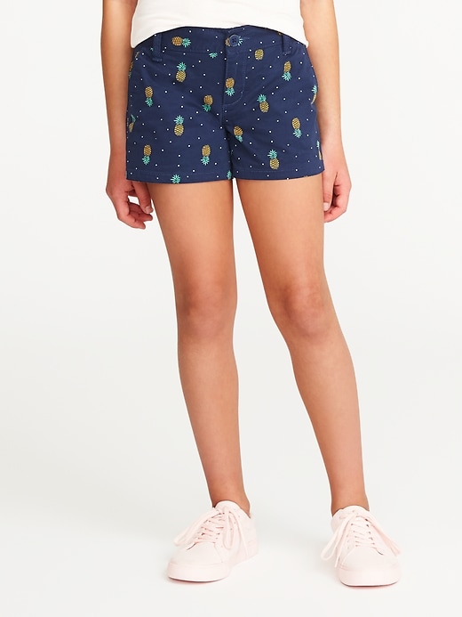View large product image 1 of 3. Fruit-Print Chino Shorts For Girls