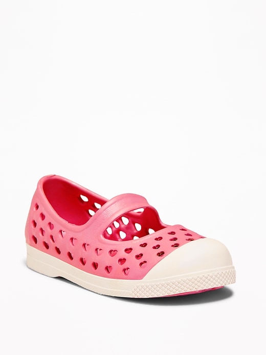 View large product image 1 of 1. Perforated Mary-Jane Slip-Ons for Toddler Girls