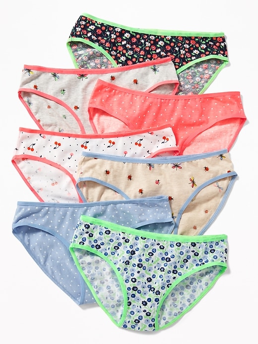 View large product image 1 of 1. Printed Bikini Underwear 7-Pack for Girls