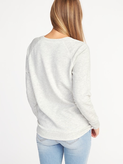 Image number 2 showing, Relaxed Graphic Crew-Neck Sweatshirt for Women