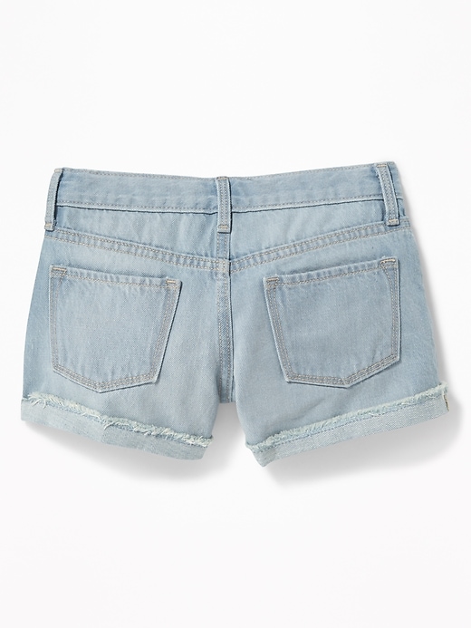 Rolled-Cuff Jean Cut-Off Shorts for Girls