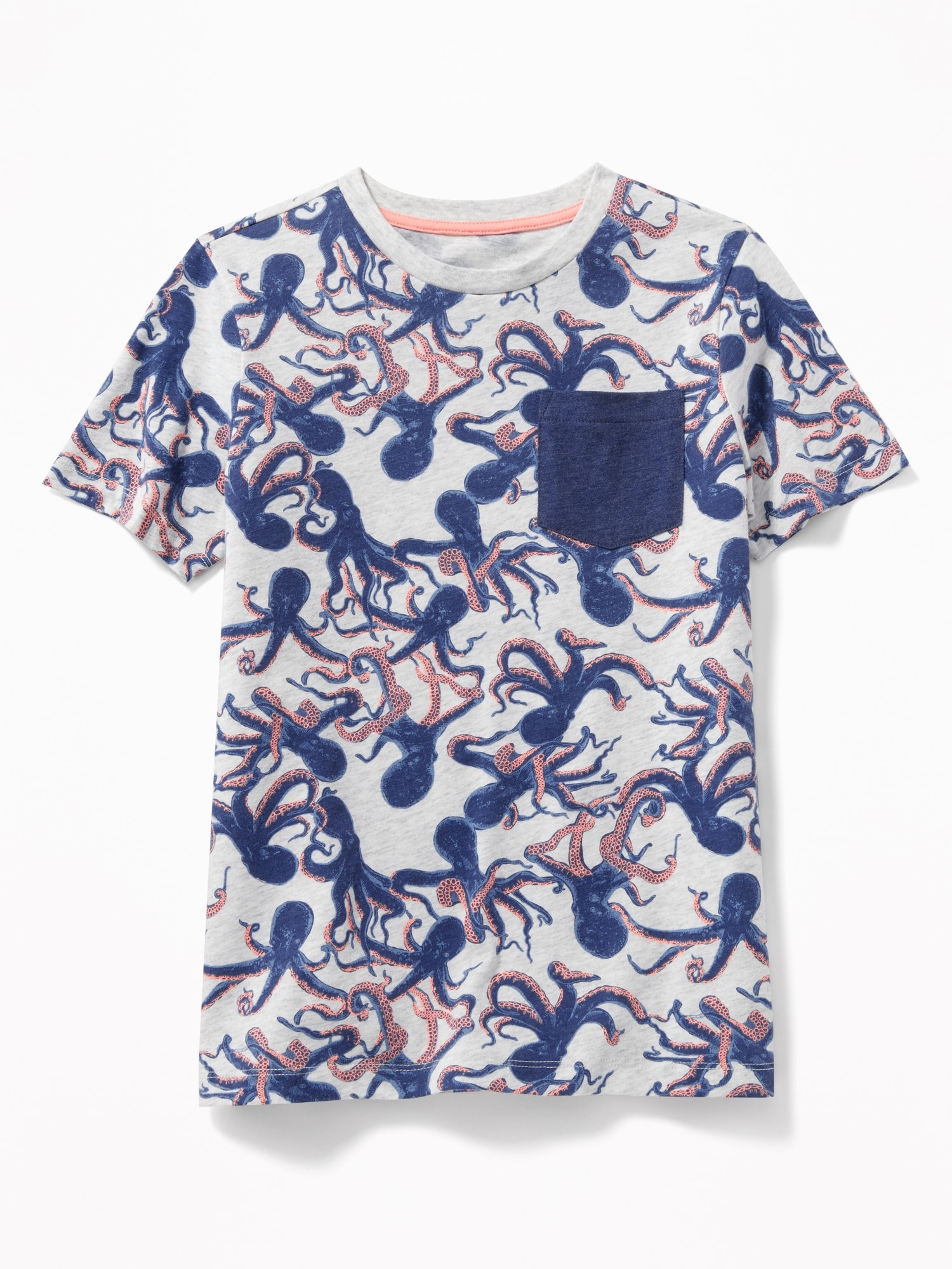 Printed Crew-Neck Pocket Tee For Boys | Old Navy