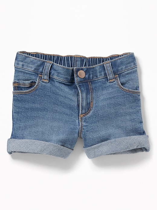 View large product image 1 of 1. Cuffed Denim Shorts for Toddler Girls