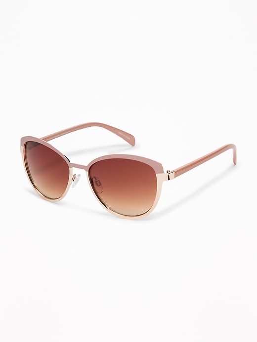 View large product image 1 of 1. Two-Tone Metal Sunglasses for Women