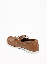 View large product image 3 of 3. Faux-Leather Boat Shoes