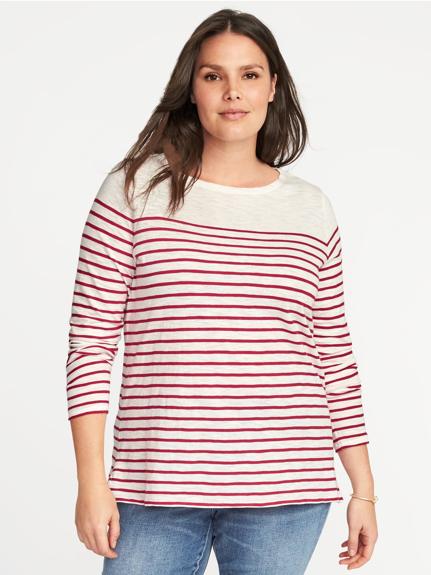 EveryWear Mariner-Stripe Plus-Size Boat-Neck Tee | Old Navy