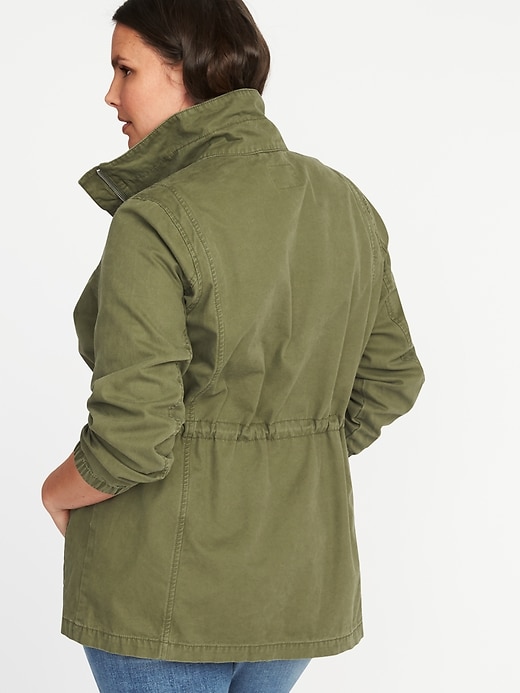 Image number 2 showing, Plus-Size Twill Field Jacket