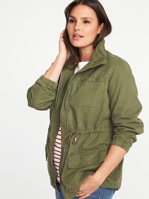 Image number 4 showing, Plus-Size Twill Field Jacket