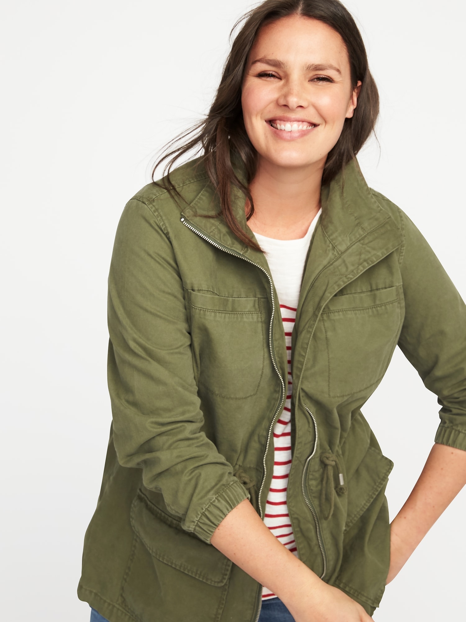 Plus size shop field jacket