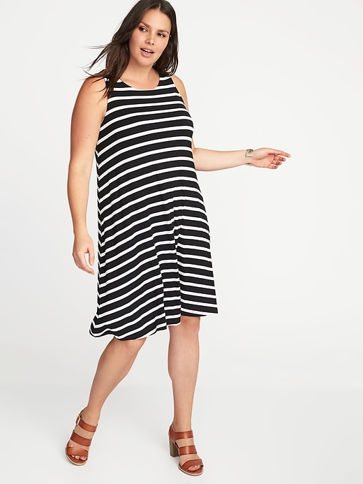 Sleeveless Plus-Size Jersey-Knit Swing Dress | Old Navy