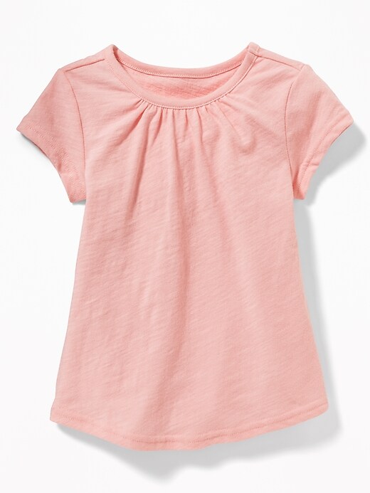 Shirred Slub-Knit Tee for Toddler Girls | Old Navy