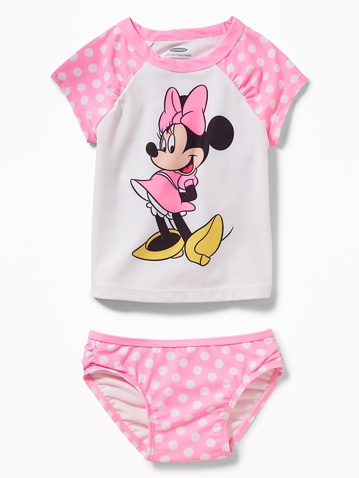View large product image 1 of 2. Disney&#169 Minnie Mouse Rashguard Swim Set for Toddler Girls
