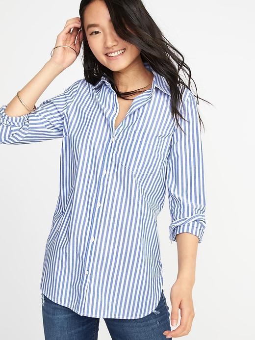 Image number 4 showing, Classic Relaxed Striped Tunic for Women