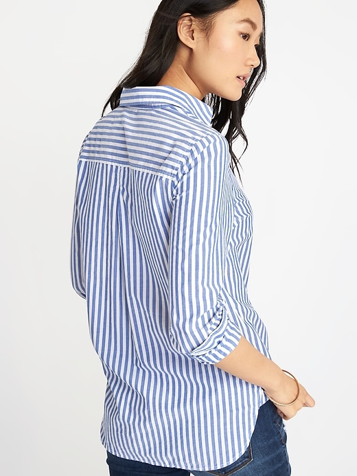 Image number 2 showing, Classic Relaxed Striped Tunic for Women