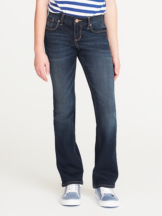 View large product image 1 of 3. Dark-Wash Boot-Cut Jeans for Girls