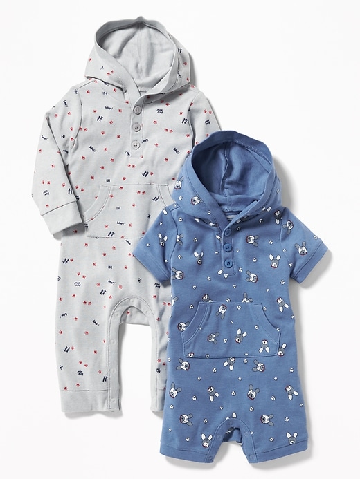 View large product image 1 of 1. 2-Pack Hooded One-Piece for Baby