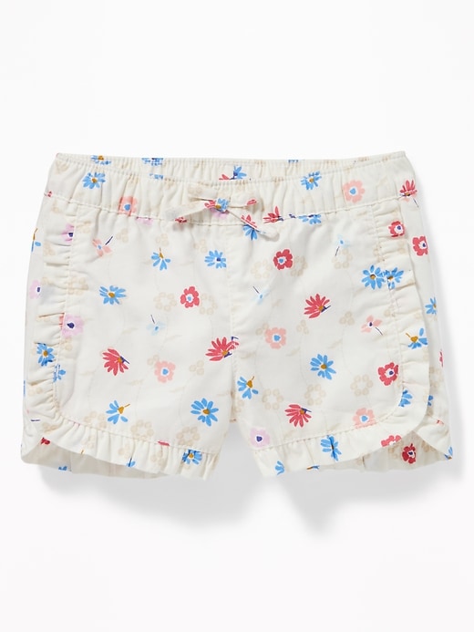 View large product image 1 of 2. Floral-Print Pull-On Shorts for Baby