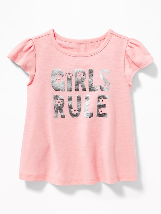View large product image 1 of 1. Graphic Flutter-Sleeve Swing Tee for Toddler Girls