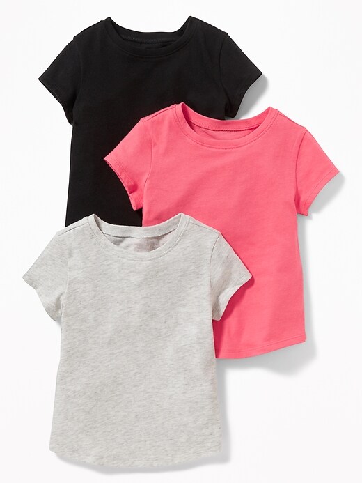 View large product image 1 of 2. Jersey Crew-Neck Tee 3-Pack for Toddler Girls