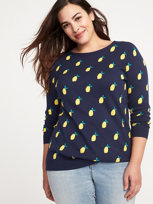 View large product image 1 of 1. Classic Plus-Size Crew-Neck Sweater