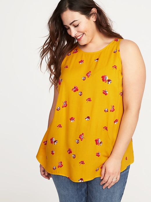 Plus-Size High-Neck Trapeze Tank | Old Navy