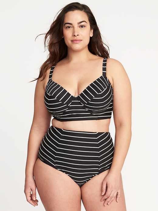 View large product image 1 of 1. Plus-Size Long-Line Swim Top