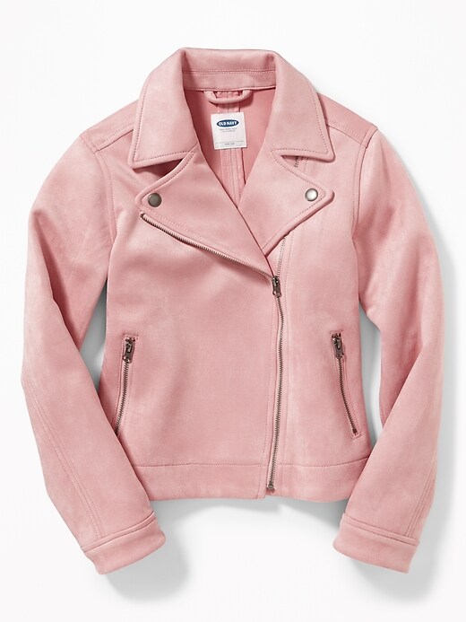View large product image 1 of 1. Sueded Moto Jacket for Girls