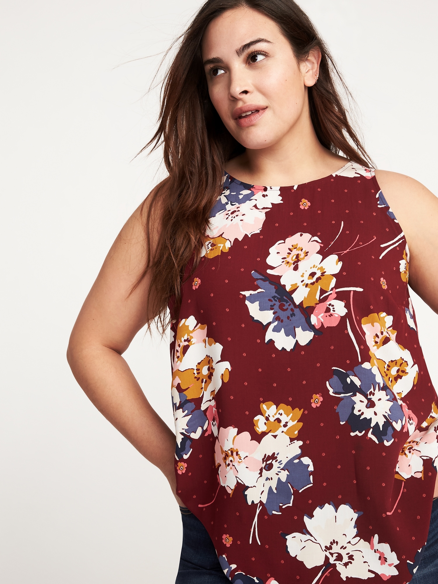 Plus-Size High-Neck Trapeze Tank | Old Navy