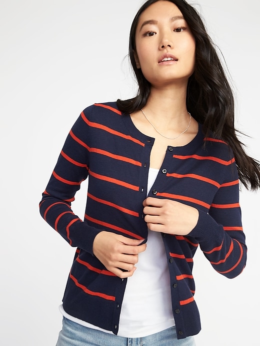 Image number 4 showing, Classic Striped Cardi for Women