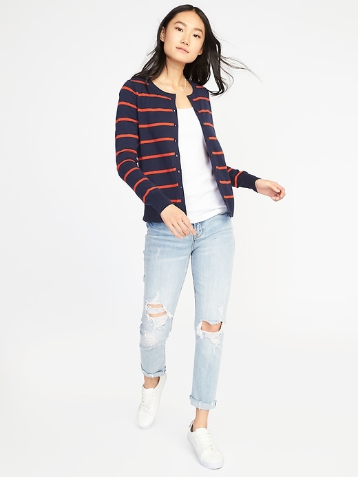 Image number 3 showing, Classic Striped Cardi for Women