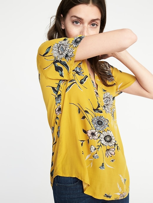 Image number 4 showing, Lightweight Floral-Printed Top for Women