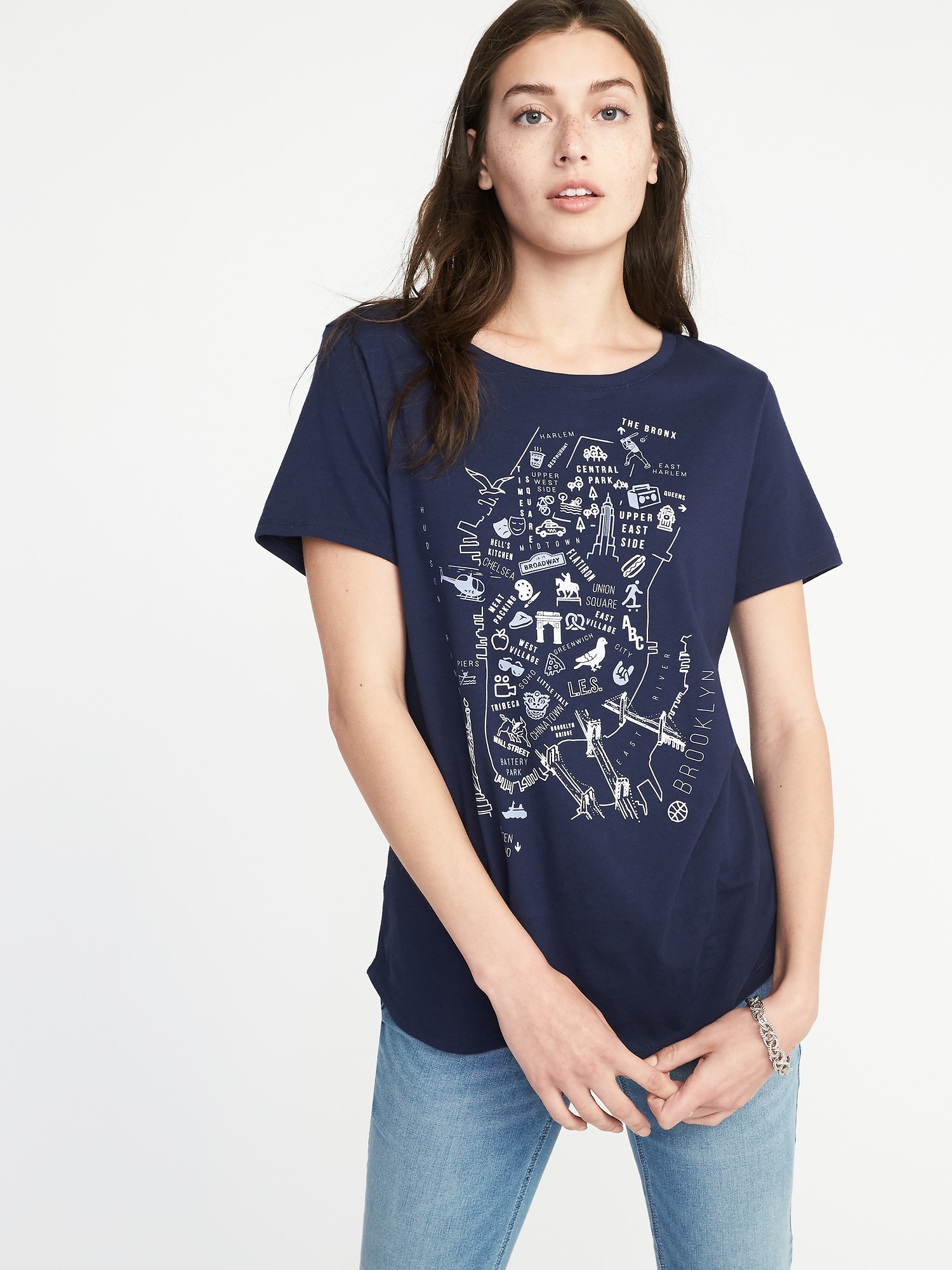 EveryWear Graphic Crew-Neck Tee for Women