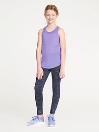 View large product image 3 of 3. Lightweight Go-Dry Cool Hi-Lo Hem Performance Tank for Girls