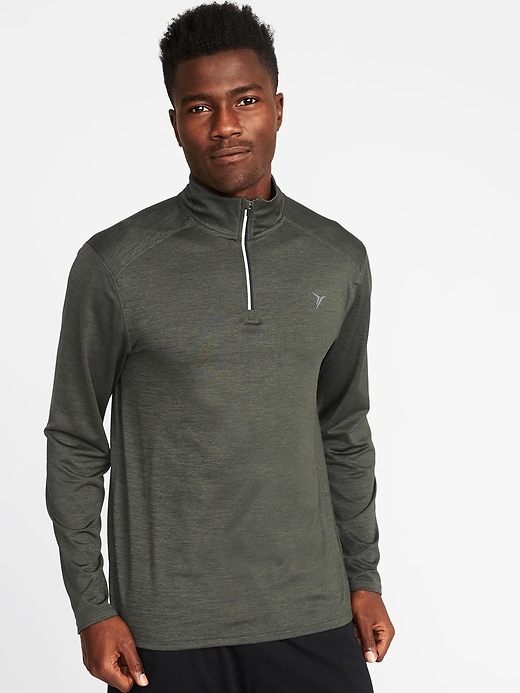 View large product image 1 of 1. Go-Dry 1/4-Zip Built-In Flex Pullover for Men