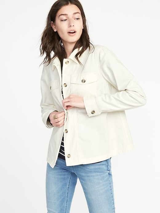 Twill Utility Swing Jacket for Women | Old Navy