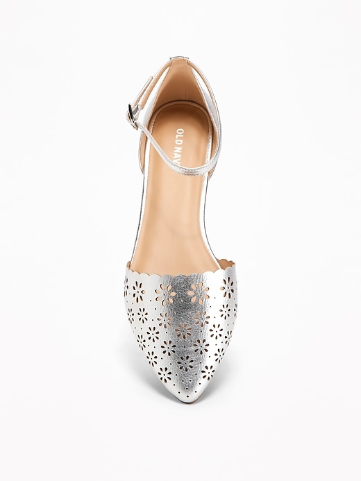 Image number 3 showing, Laser-Cut Pointy-Toe Flats for Women