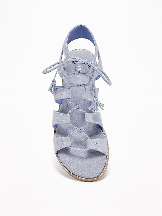 Image number 3 showing, Chambray Gladiator Sandals for Women