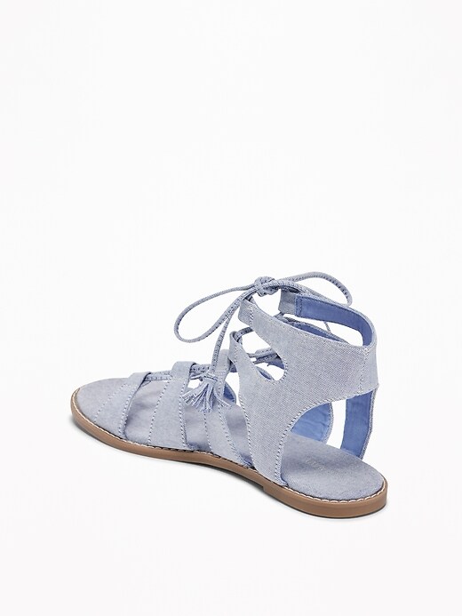 Image number 4 showing, Chambray Gladiator Sandals for Women