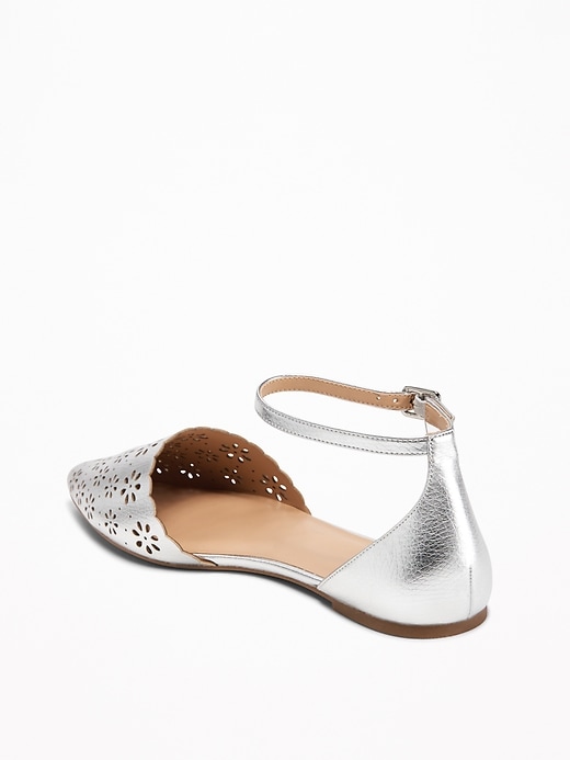 Image number 4 showing, Laser-Cut Pointy-Toe Flats for Women