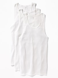 Image number 1 showing, Go-Dry Rib-Knit Tank Tops 3-Pack