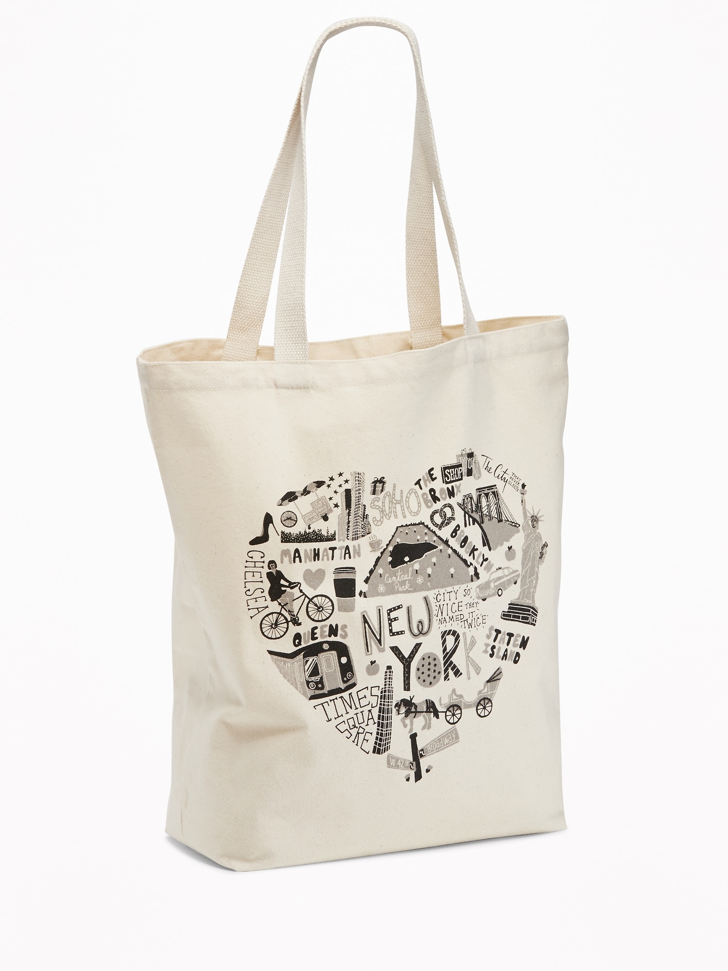 New York Graphic Canvas Tote for Women