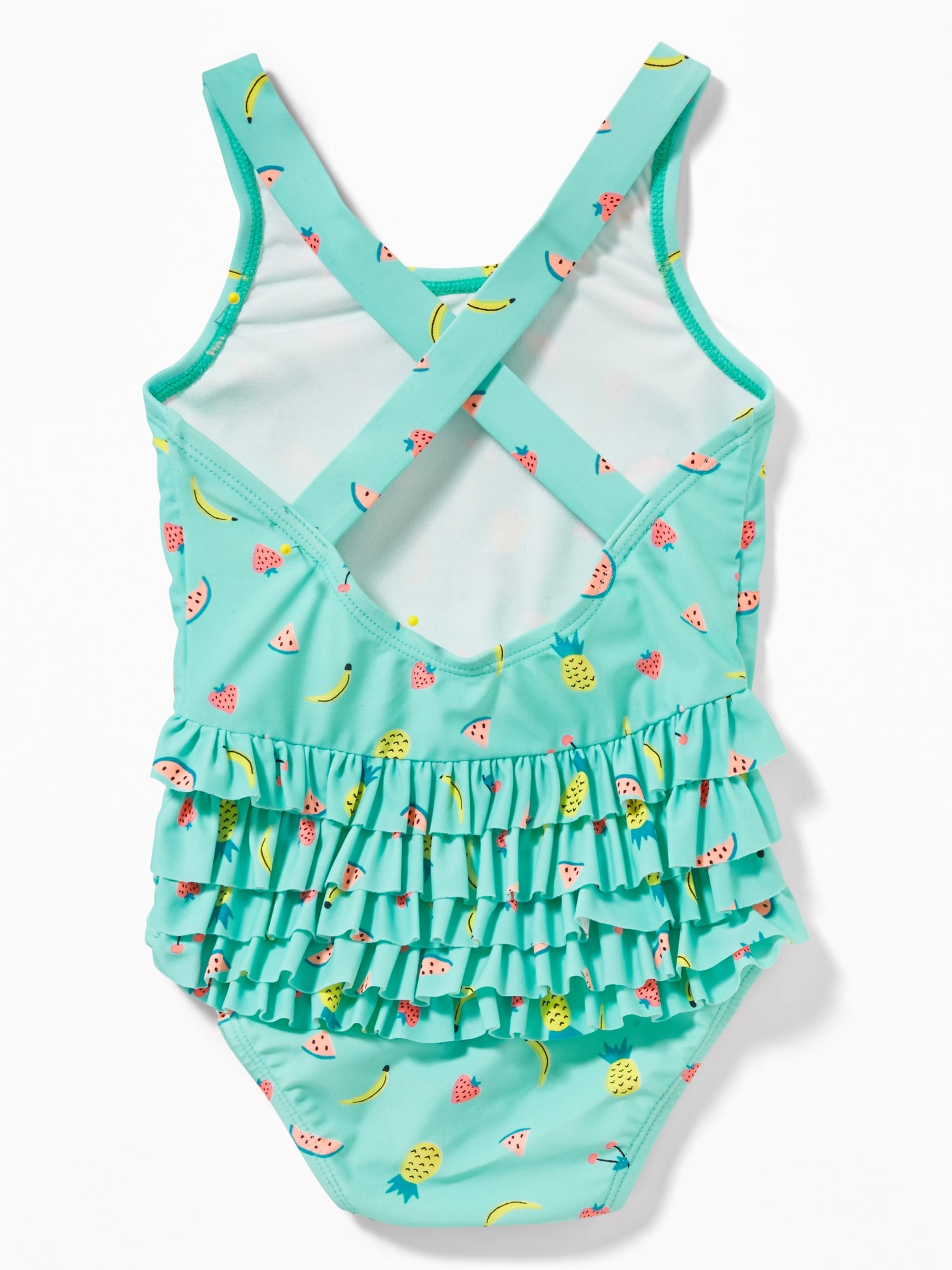 Fruit-Print Ruffle-Back Swimsuit for Toddler Girls | Old Navy