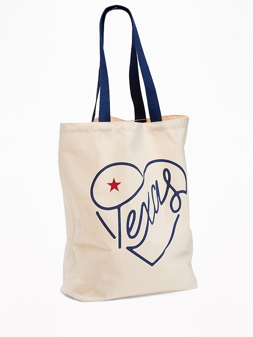 View large product image 1 of 1. Texas Graphic Canvas Tote for Women